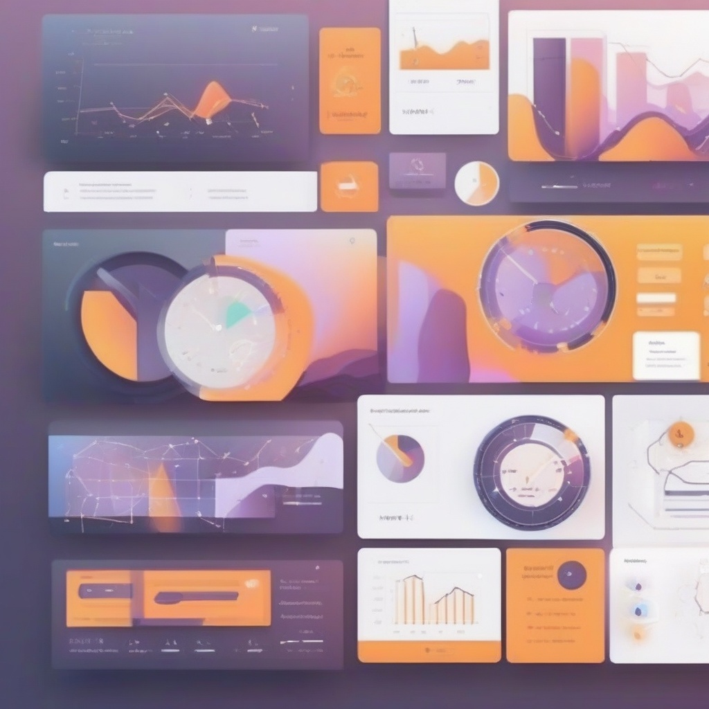 Data analysis dashboard with charts and graphs