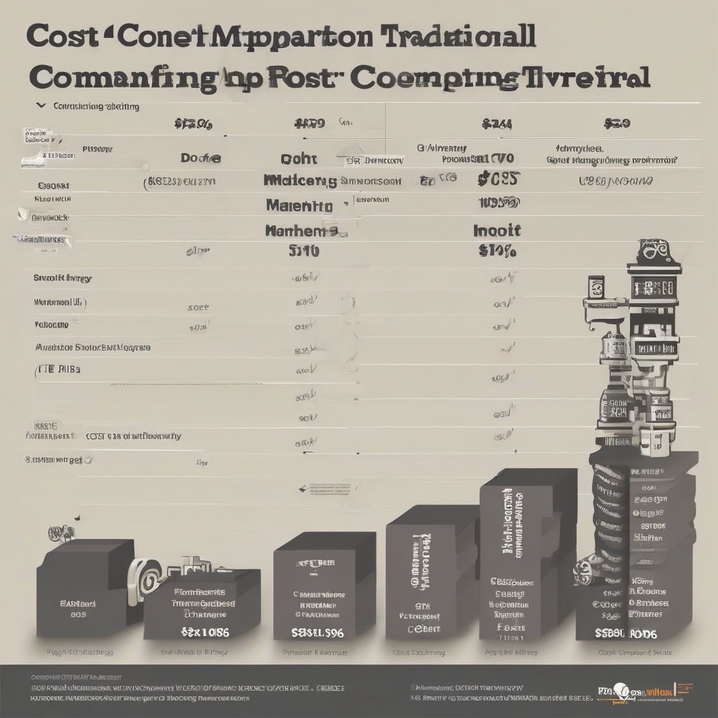 Graph showing cost comparison between content marketing and traditional advertising