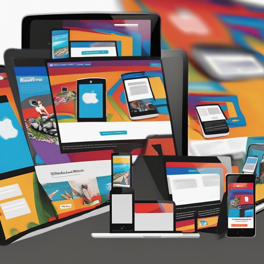 Alt text: Various mobile devices displaying a responsive website