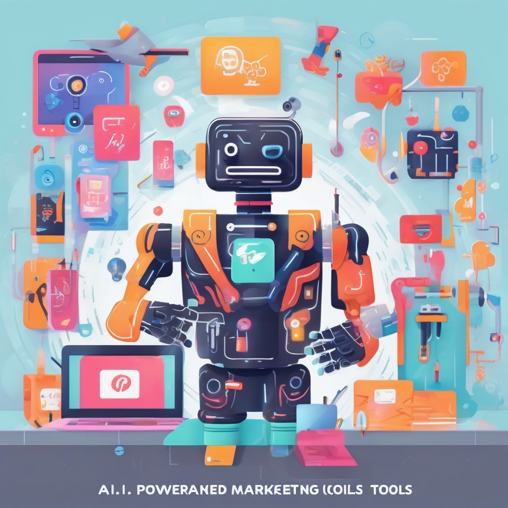 AI-powered marketing tools illustration