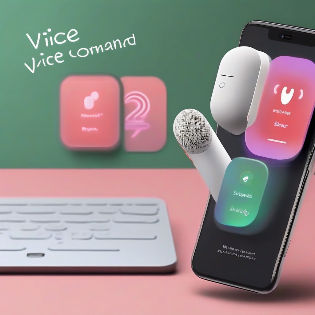 Person using voice command to search for products