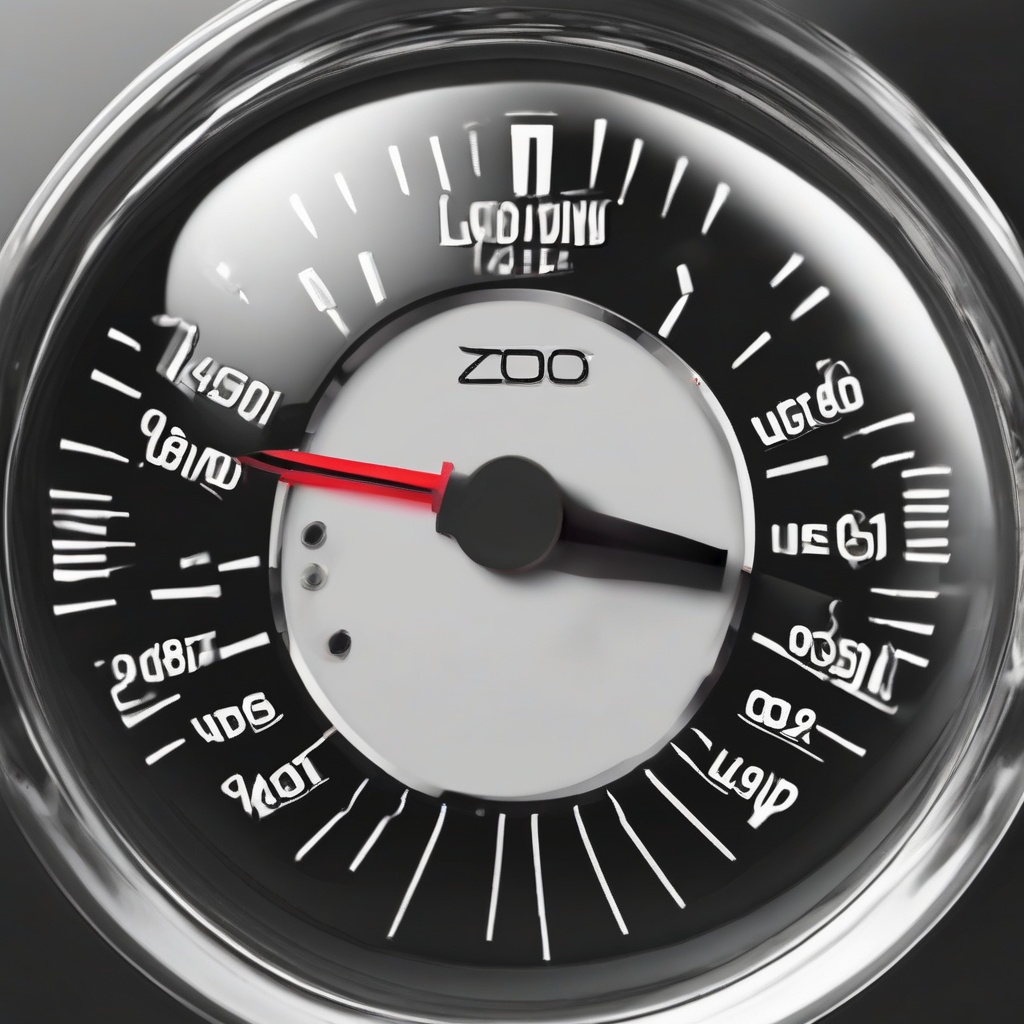 Alt text: A speedometer showing fast website loading times