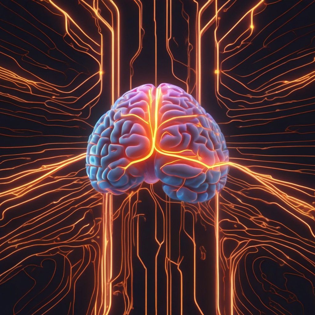 A brain with glowing pathways, representing enhanced memory retention